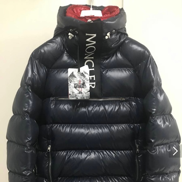 kith×MONCLER Lachat Kith × Moncler Lachat ダウンジャケット パーカー ネイビー (KITH NYC